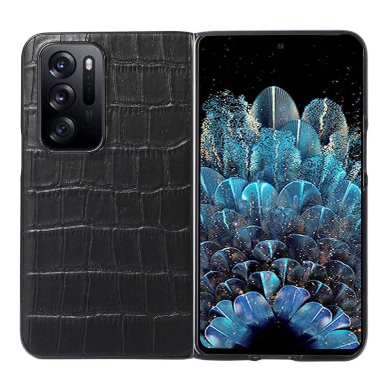 θηκη κινητου Oppo Find N Γνήσιο Δέρμα Crocodile Design Δέρμα