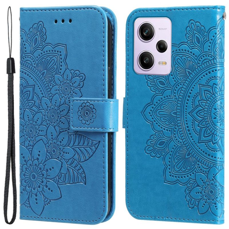 Κάλυμμα Xiaomi Redmi Note 12 Pro Plus με κορδονι Λουλούδι Mandala Με Λουράκι