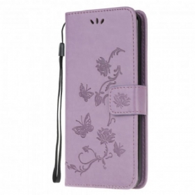Θήκη Flip Xiaomi Mi Note 10 Lite Ασιατικές Πεταλούδες Και Λουλούδια