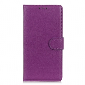 Θήκη Flip Xiaomi Mi Note 10 Lite Παραδοσιακό Ψεύτικο Δέρμα