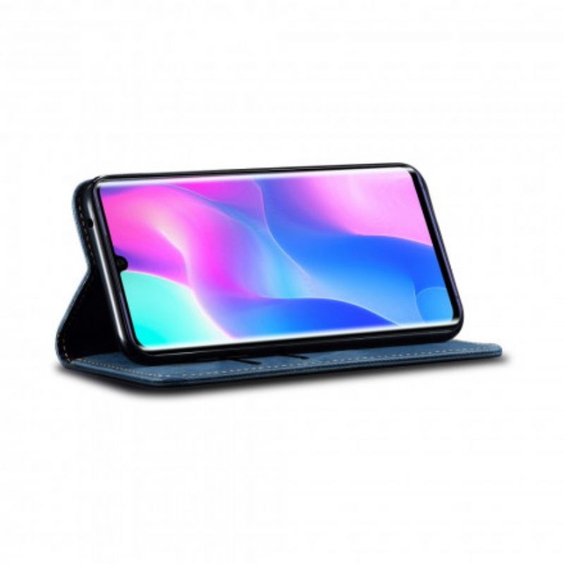 θηκη κινητου Xiaomi Mi Note 10 Lite Θήκη Flip Τζιν Ύφασμα