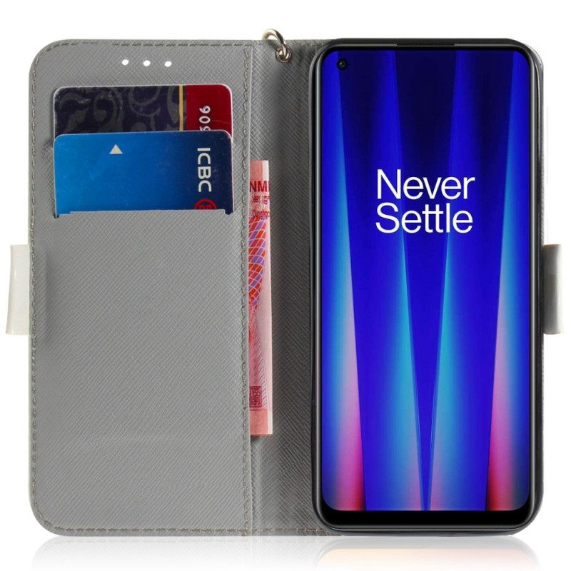 δερματινη θηκη OnePlus Nord 2T 5G με κορδονι Θυμωμένο Πάντα Με Κορδόνι