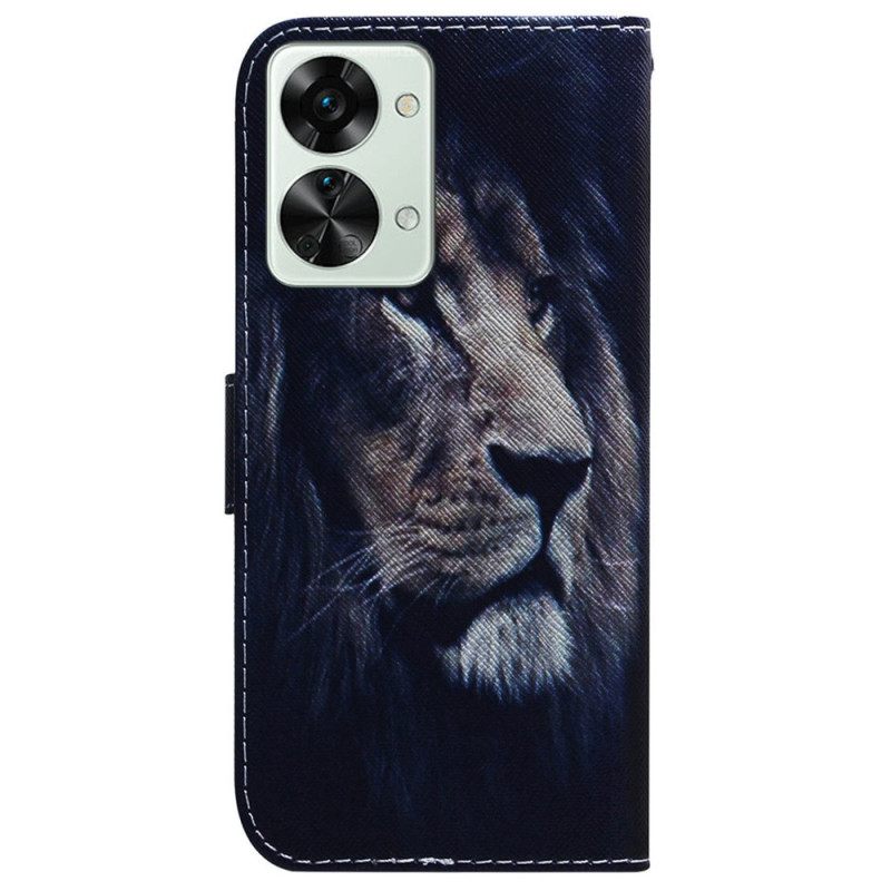 Κάλυμμα OnePlus Nord 2T 5G με κορδονι Lanyard Night Lion