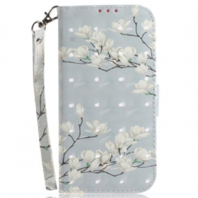 Κάλυμμα OnePlus Nord 2T 5G με κορδονι Λουλούδια Magnolia Strappy