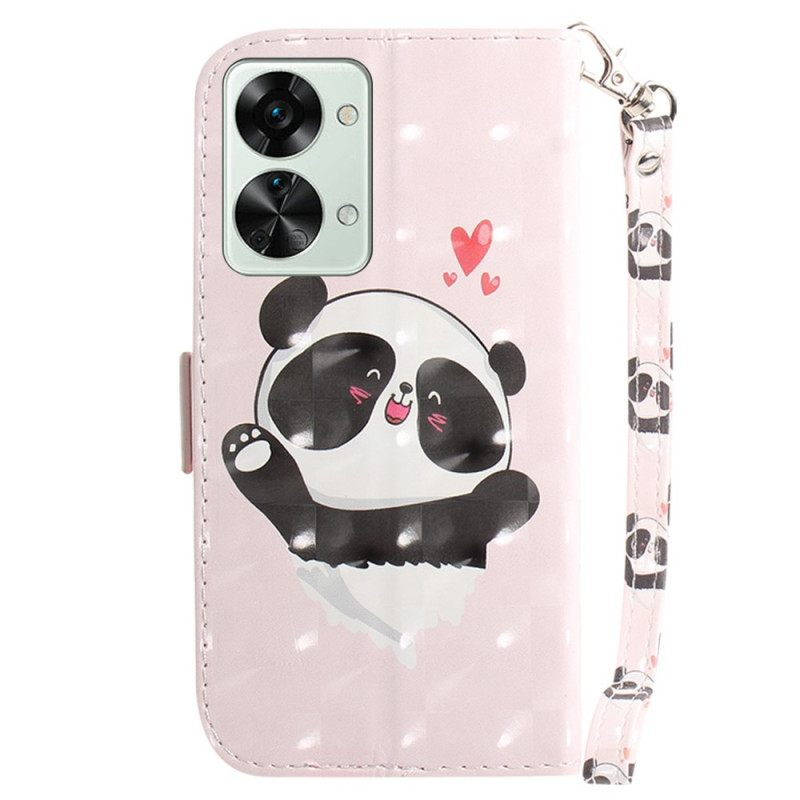 Κάλυμμα OnePlus Nord 2T 5G με κορδονι Panda Love With Lanyard