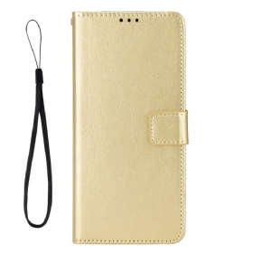 Θήκη Flip OnePlus Nord 2T 5G με κορδονι Faux Leather Flashy Με Λουράκι