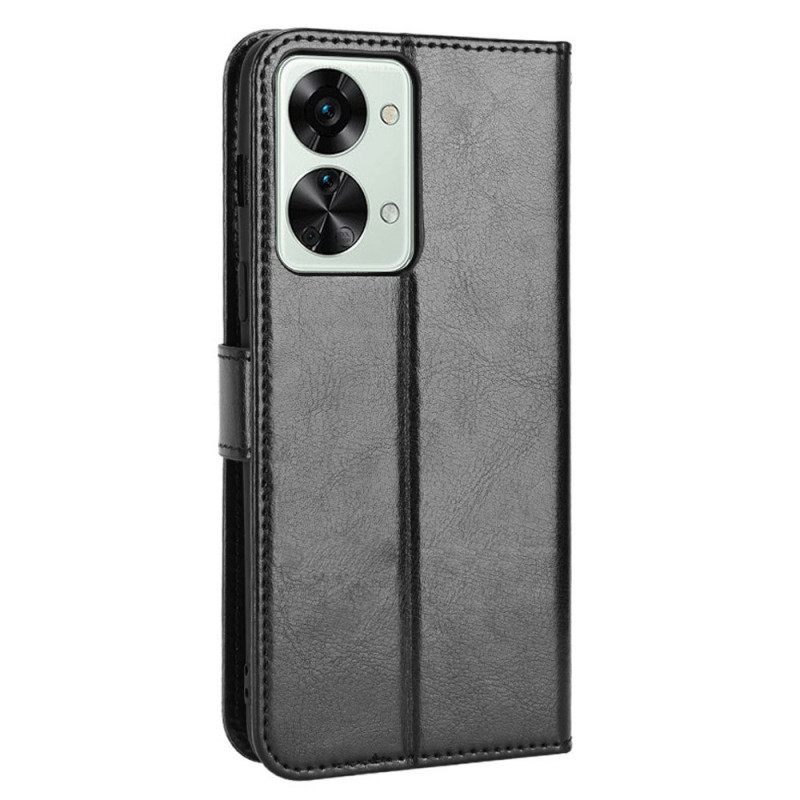 Θήκη Flip OnePlus Nord 2T 5G με κορδονι Faux Leather Flashy Με Λουράκι