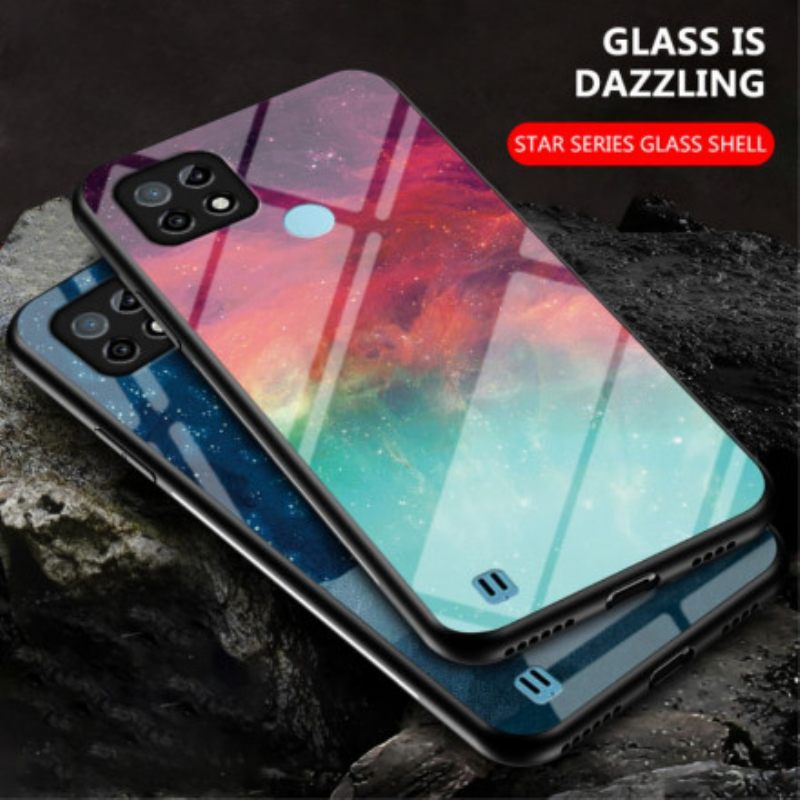 Θήκη Realme C21 Μάρμαρο Tempered Glass