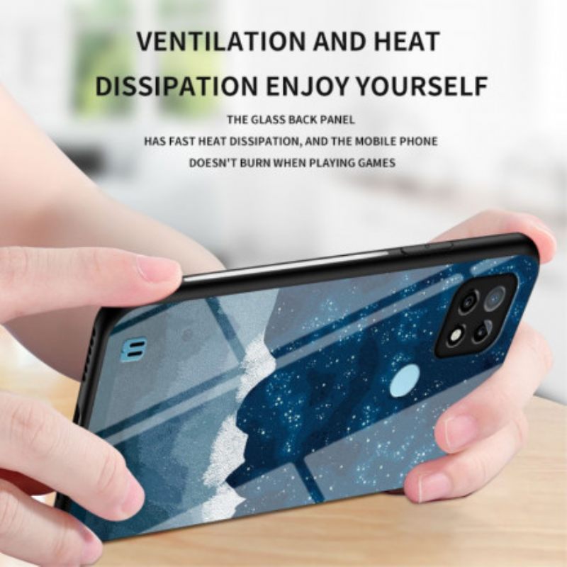 Θήκη Realme C21 Μάρμαρο Tempered Glass