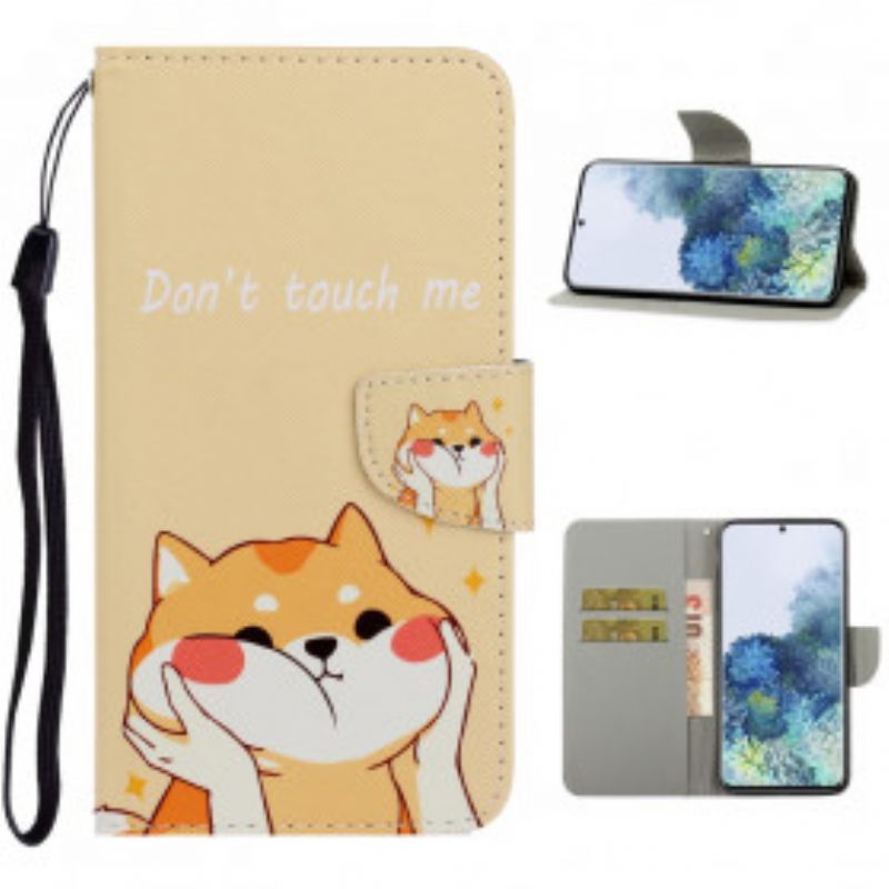 Κάλυμμα Samsung Galaxy S21 Ultra 5G με κορδονι Cat Don't Touch Me With Strap