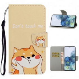 Κάλυμμα Samsung Galaxy S21 Ultra 5G με κορδονι Cat Don't Touch Me With Strap