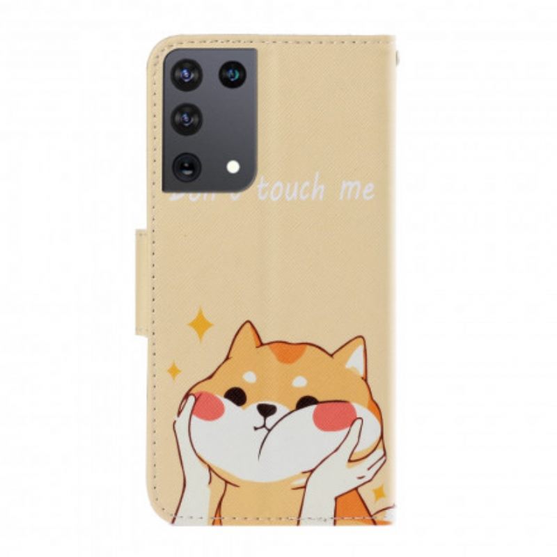 Κάλυμμα Samsung Galaxy S21 Ultra 5G με κορδονι Cat Don't Touch Me With Strap