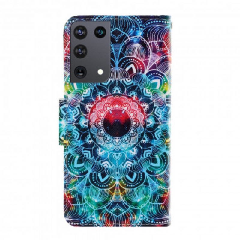 Κάλυμμα Samsung Galaxy S21 Ultra 5G με κορδονι Flashy Strappy Mandala