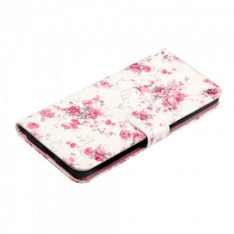 Κάλυμμα Samsung Galaxy S21 Ultra 5G με κορδονι Strap Light Spot Flowers