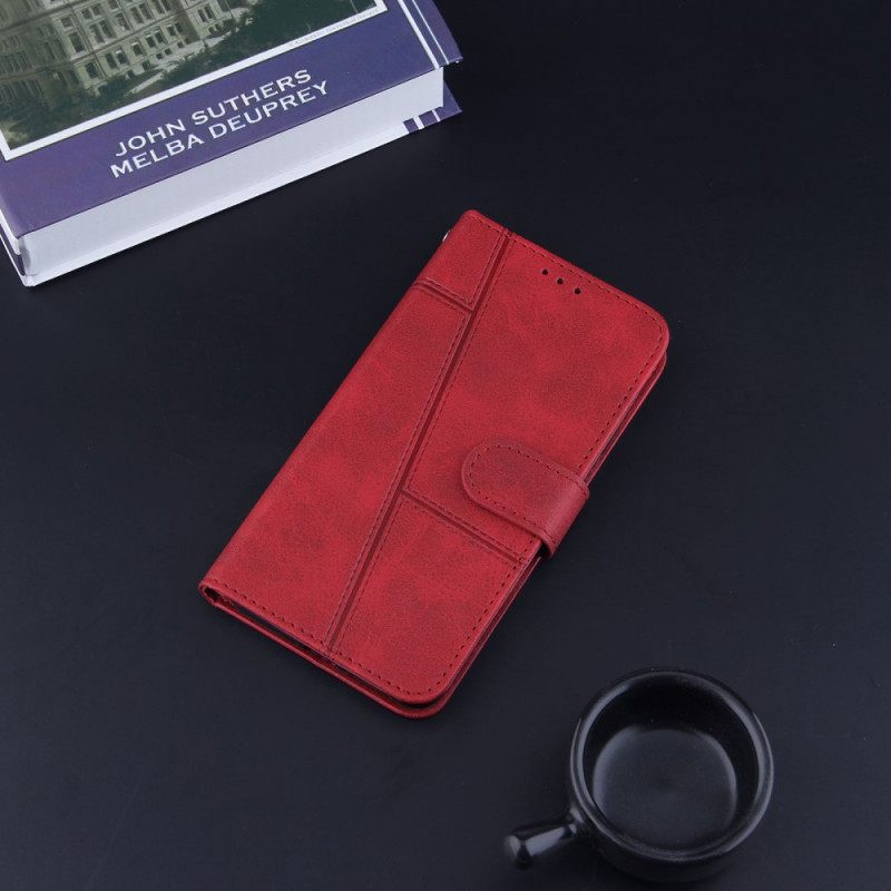 Θήκη Flip Samsung Galaxy S21 Ultra 5G με κορδονι Strappy Geo Leather Effect