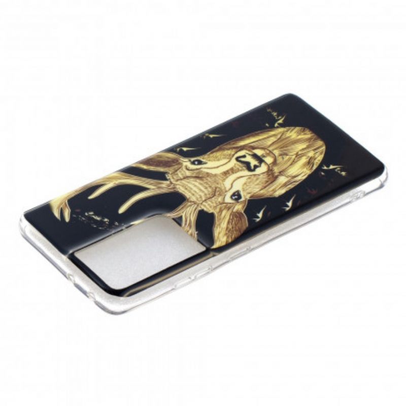 θηκη κινητου Samsung Galaxy S21 Ultra 5G Fluorescent Majestic Deer