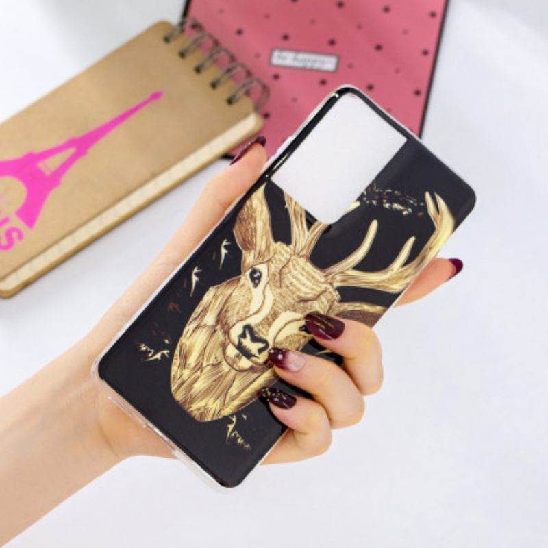 θηκη κινητου Samsung Galaxy S21 Ultra 5G Fluorescent Majestic Deer