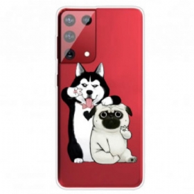 Θήκη Samsung Galaxy S21 Ultra 5G Αστεία Σκυλιά