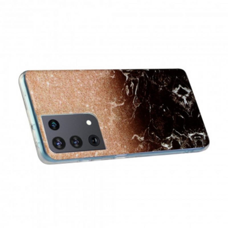 Θήκη Samsung Galaxy S21 Ultra 5G Marble Glitter Gradients