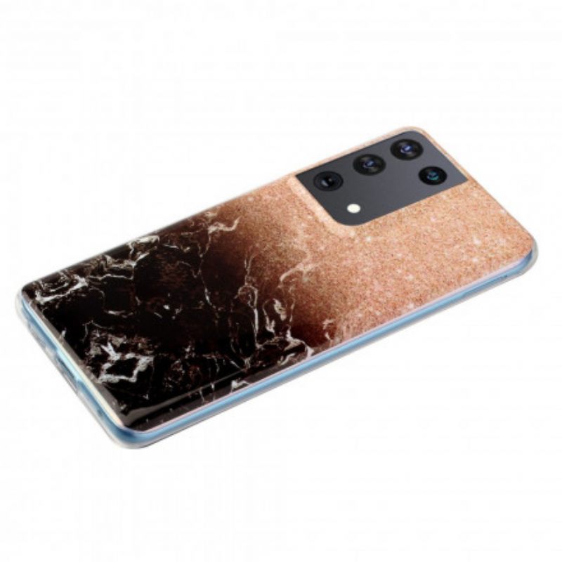 Θήκη Samsung Galaxy S21 Ultra 5G Marble Glitter Gradients