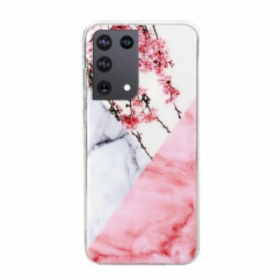 Θήκη Samsung Galaxy S21 Ultra 5G Marbled Plum Blossom