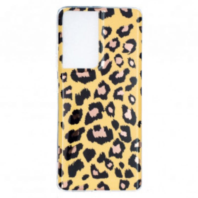 Θήκη Samsung Galaxy S21 Ultra 5G Μάρμαρο Leopard Style