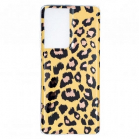 Θήκη Samsung Galaxy S21 Ultra 5G Μάρμαρο Leopard Style