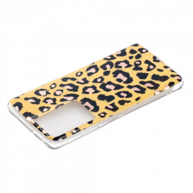 Θήκη Samsung Galaxy S21 Ultra 5G Μάρμαρο Leopard Style