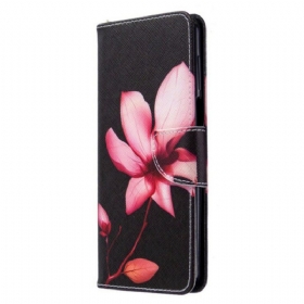 Θήκη Flip Xiaomi Redmi Note 9S / 9 Pro Ροζ Λουλούδι