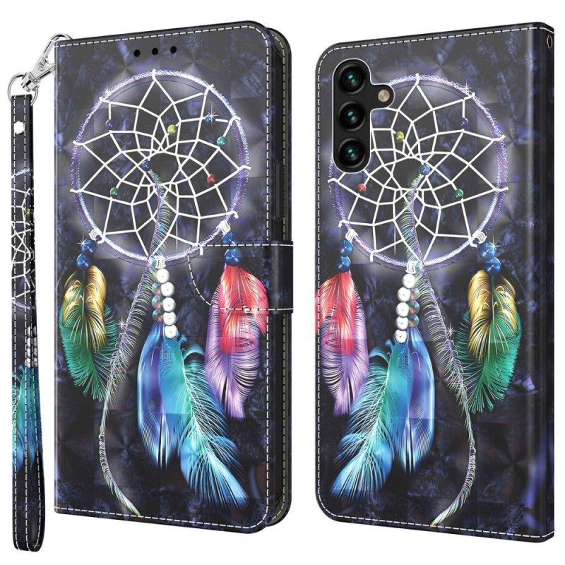 δερματινη θηκη Samsung Galaxy A14 / A14 5G με κορδονι Strap Dream Catcher