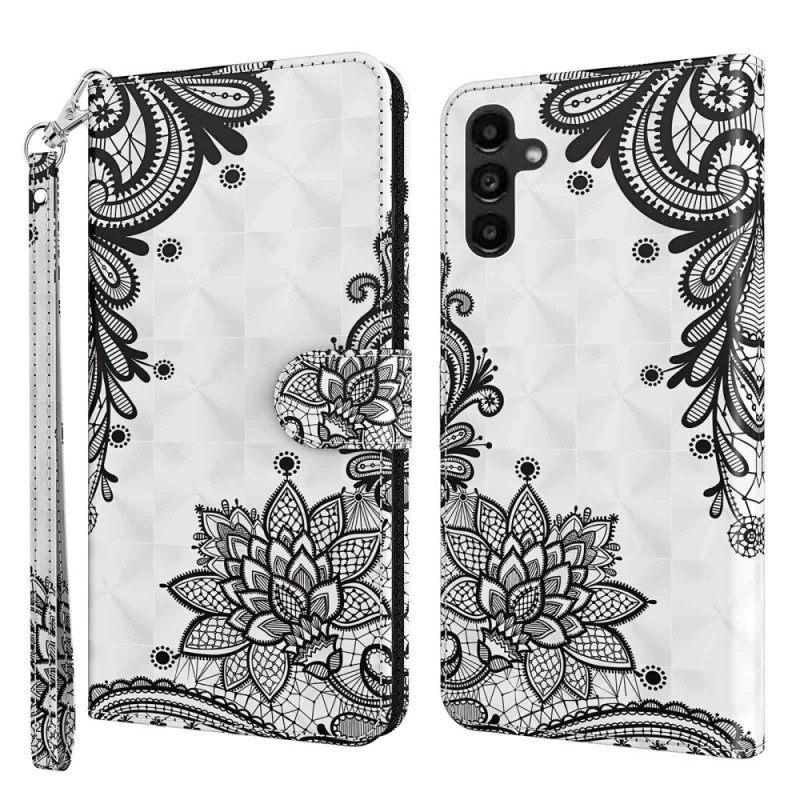 δερματινη θηκη Samsung Galaxy A14 / A14 5G με κορδονι Strappy Lace