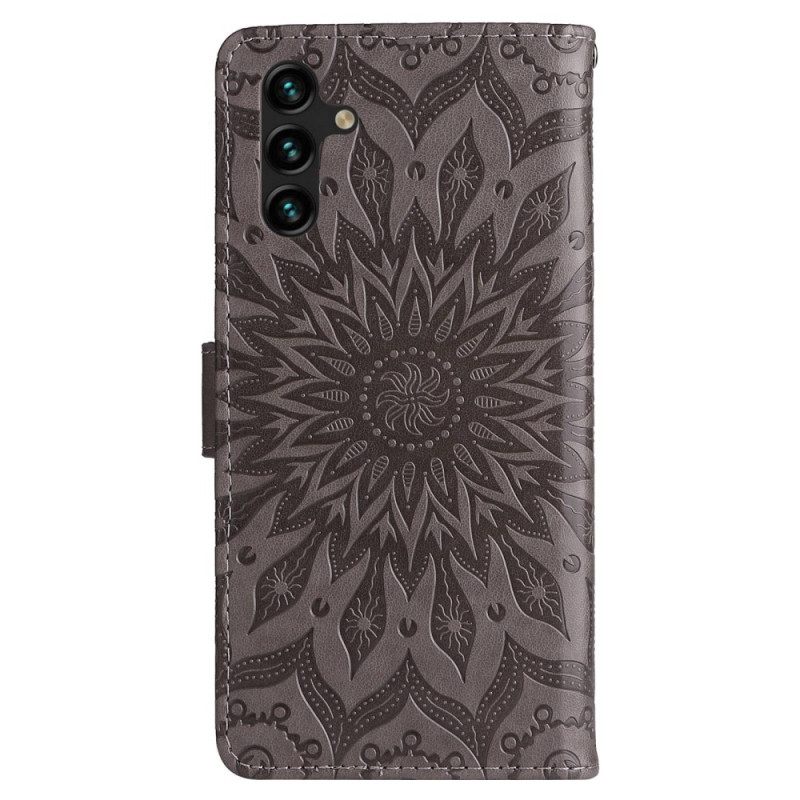 Κάλυμμα Samsung Galaxy A14 / A14 5G Mandala Sun Με Κορδόνι