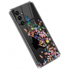 θηκη κινητου Samsung Galaxy A14 / A14 5G Διαφανές Κεφάλι Λουλουδιών