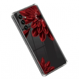 Θήκη Samsung Galaxy A14 / A14 5G Άνευ Ραφής Κόκκινο Λουλούδι