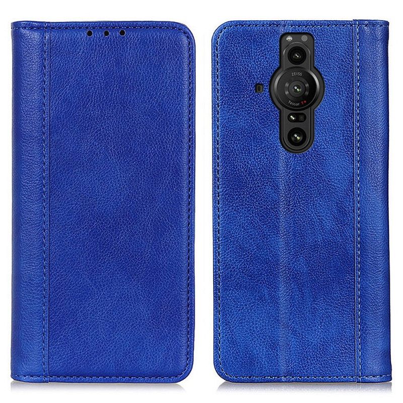 θηκη κινητου Sony Xperia Pro-I Θήκη Flip Elegance Split Leather Litchi