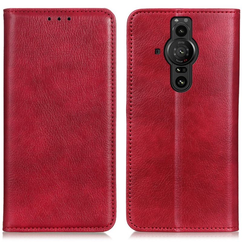 θηκη κινητου Sony Xperia Pro-I Θήκη Flip Lychee Split Leather