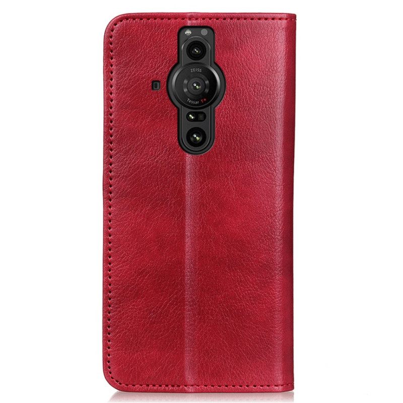 θηκη κινητου Sony Xperia Pro-I Θήκη Flip Lychee Split Leather