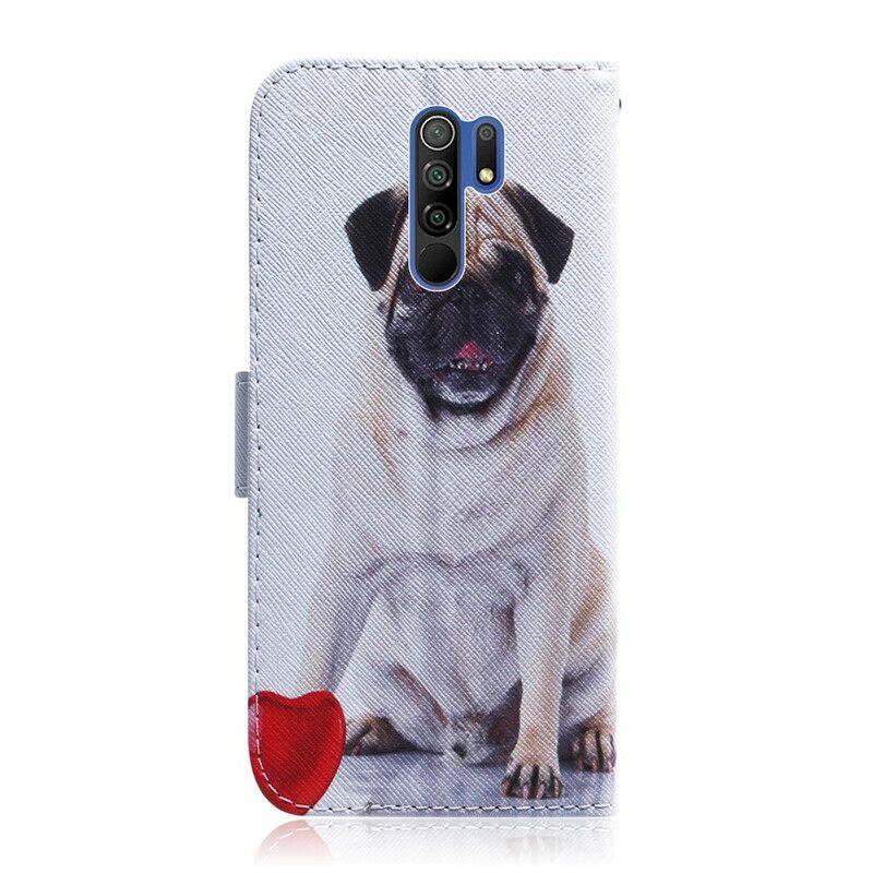 δερματινη θηκη Xiaomi Redmi 9 Pug Dog