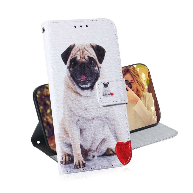 δερματινη θηκη Xiaomi Redmi 9 Pug Dog