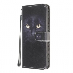 Κάλυμμα Xiaomi Redmi 9 με κορδονι Strappy Black Cat Eyes