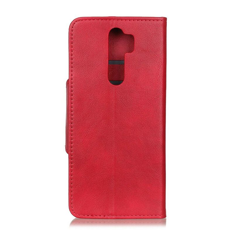 Κάλυμμα Xiaomi Redmi 9 Vintage Ψεύτικο Δέρμα Και Κουμπί