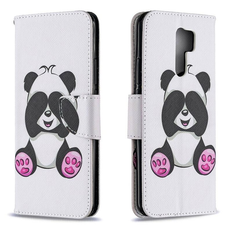 Θήκη Flip Xiaomi Redmi 9 Panda Fun