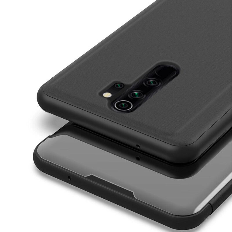 θηκη κινητου Xiaomi Redmi 9 Καθρέφτης Και Ψεύτικο Δέρμα