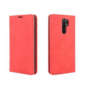 θηκη κινητου Xiaomi Redmi 9 Θήκη Flip Εφέ Μαλακού Δέρματος