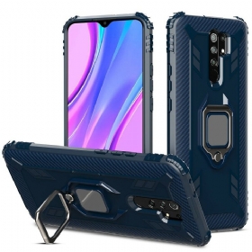 Θήκη Xiaomi Redmi 9 Στυλ Δαχτυλιδιού Από Ανθρακόνημα