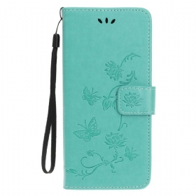 Θήκη Flip iPhone 12 Mini με κορδονι Strappy Floral