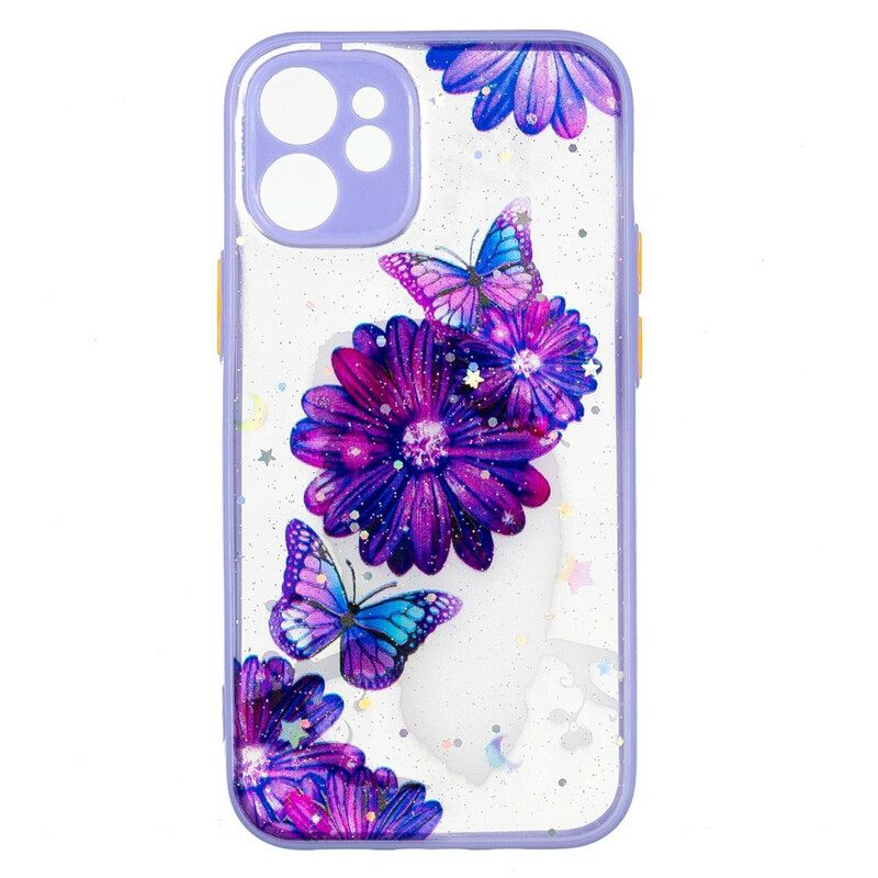 Θήκη iPhone 12 Mini Floral Butterfly Hybrid