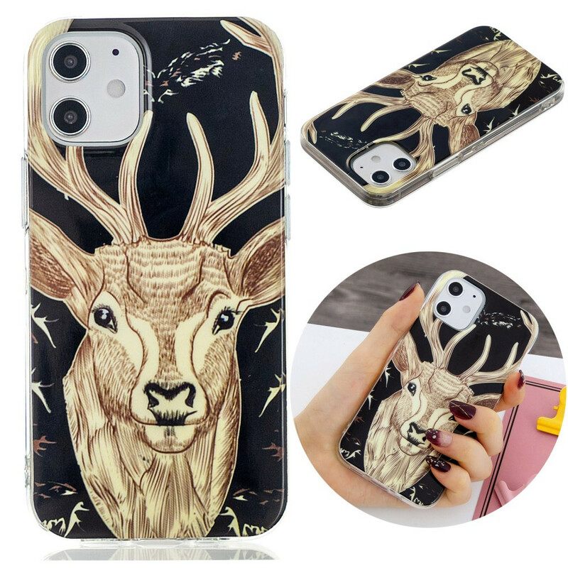 Θήκη iPhone 12 Mini Fluorescent Majestic Deer