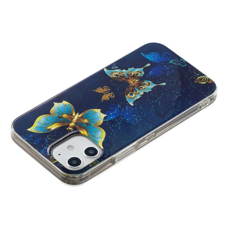 Θήκη iPhone 12 Mini Σειρά Fluorescent Butterflies