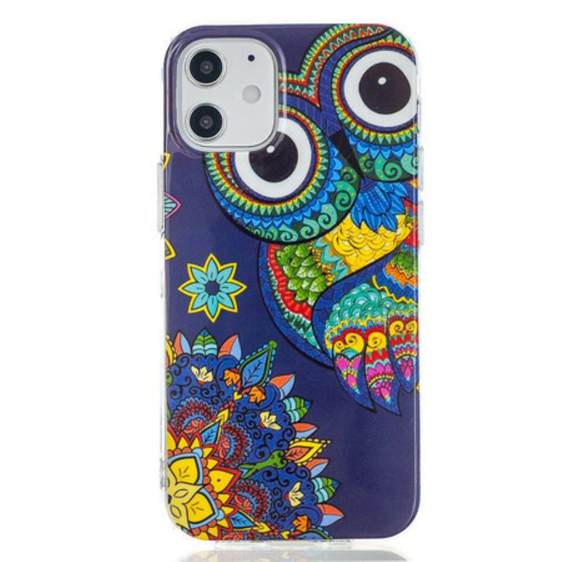 θηκη κινητου iPhone 12 Mini Fluorescent Owl Mandala